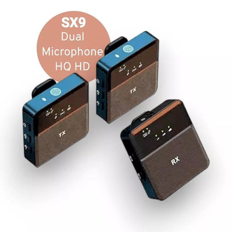 SX9 Dual Wireless Microphone For Type C and 3.5 Interface