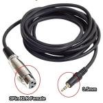 XLR 3Pin Female to 3.5mm Microphone Cable 1.5M